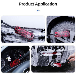 중국 제조 울로드 휠 브러시 세차 타이어 세척 및 청소 브러시 - Product Image 4
