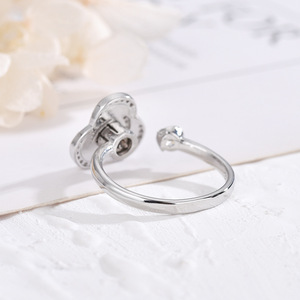 Rotating Rose <b>Ring</b> 925 Sterling Silver Open <b>Adjustable</b> Women's Jewelry Gift Flower Shape - Product Image 4
