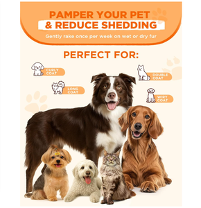 Brosse vapeur rechargeable et résistante à l'eau pour chien, double face, démêlante et anti-chute de poils, pour toilettage et massage des animaux à poils longs (compatible OEMLong Haired Pet Friendly) - Product Image 3