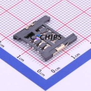 HYC90-SIM06-180 SIM Card Connector SMD Connector Plug-In Type Mini SIM Card Card Holder No Card Detection - Product Image 2