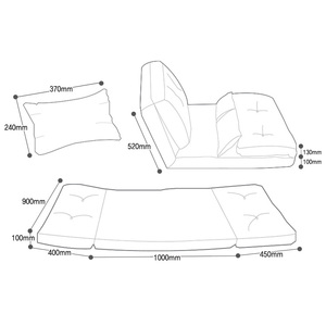 Muebles de estilo coreano plegables, sofá individual, doble asiento, ajustable, convertible, canapé, <span class=keywords><strong>cama</strong></span>, divano, letto - Product Image 3