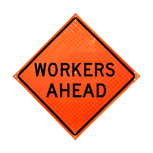 الطريق الألومنيوم المرور مخصصة العمل قبل البناء علامات تحذير السلامة العاكسة - Product Image 3