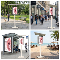 Pantalla Publicitaria Digital Personalizable para Exteriores de 31.5 Pulgadas con Tecnología de Tinta Electrónica a Color y Energía Solar