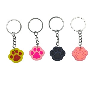 Portachiavi 3D a forma di zampa di gatto, morbido ciondolo a forma di zampa di animale, ciondolo per borsa, portachiavi a zampa di gatto multicolore per borsa, Kerring - Product Image 3