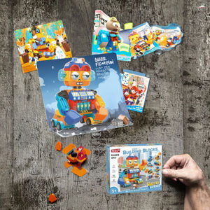 大きな目のロボット組み立てブロックおもちゃ 男の子向け教育DIYロボット 88ピース 大型ブロックおもちゃ - Product Image 3