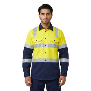 Chemises polo de haute qualité à prix abordable, chemise de sécurité pour hommes classe 2, chemise noire réfléchissante pour hommes avec OEM - Product Image 1