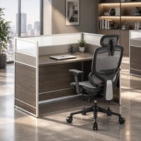Poste de travail modulaire individuel pour bureau, avec cloison et plateau en mélamine, idéal pour les projets de bureau