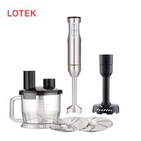 Mixeur Plongeant Multifonctionnel LOTEK HB-112SDS en Acier Inoxydable 1200W avec Commande par Bouton Poussoir et 5+ Vitesses Variables