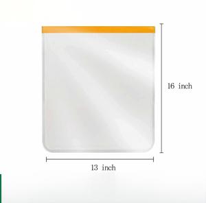 Huamaohengchun - Juego de 4 Bolsas Reutilizables para Congelador de 2 Galones, Libres de BPA, a Prueba de Fugas, Estilo Clásico, para Almacenamiento de Alimentos, 13"x16" para el Hogar - Product Image 6