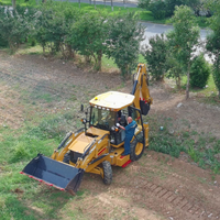 9 Ton Diesel Backhoe Loader untuk Konstruksi Pembangunan Jalan Excavator Loader dengan Kapasitas Bucket Mesin Pemindah Tanah Harga