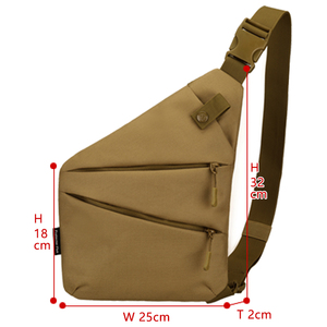 Protector Plus High Quality 1000d PU <strong>Waterproof</strong> Anti Theft Crossbody Men Purse <strong>Bag</strong> Hidden Underarm Nylon Conceal Shoulder <strong>Bag</strong> - Product Image 3
