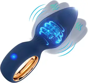 Factory Wholesale Handheld Prostate Massager G-spot Clitoris Vibration Rotation Anal Plug for men and women