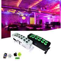 12*18W RGBWA UV LED sans fil DMX tête mobile lumières alimenté par batterie DJ up éclairage pour les fêtes de mariage Club Bars lieux d'événement