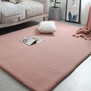 Tapis en fausse fourrure de <span class=keywords><strong>lapin</strong></span>, accessoire doux de style nordique pour salon et chambre à coucher - Product Image 1