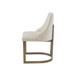 Chaises de salle à manger modernes avec dossier doré antique et pieds en forme de traîneau, style contemporain moderne pour cuisine - Product Image 6