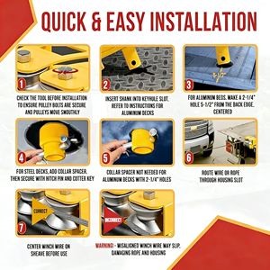 <span class=keywords><strong>Winch</strong></span> Tarik Samping Kustom Baja Tahan Karat dengan Kekuatan Putus 14.400 Lbs, Kabel 3/8 X 75 kaki, Pengait Putar Pengunci Otomatis untuk Mytee - Product Image 6