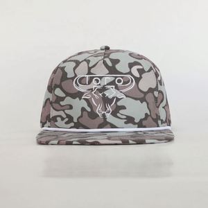 Gorra Deportiva de 5 Paneles con Logotipo Bordado de Alta Calidad, Visera Plana, Estilo Clásico, Camuflaje, Lona, para Exteriores, Personalizable al por Mayor - Product Image 2