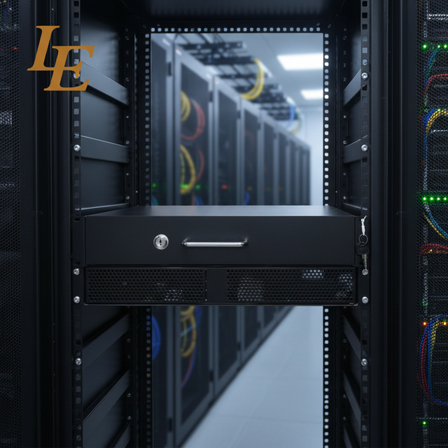 19inch 2U 3U Network Server Cabinet Case Rack Mount Lockable Deep Drawer with Key in Stock SPCC Steel