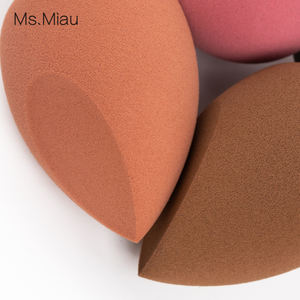 ฟองน้ำแต่งหน้าแบบซักได้อุปกรณ์ความงามสีชมพูส้มชมพูขนาดใหญ่นุ่มสะอาดผสมแม้ฐานวาง - Product Image 3