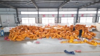 Boom de confinement des déversements d'huile de barrière d'algues de type flotteur en PVC bon marché d'usine pour les affaires maritimes