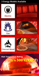 Horno de piedra de Pizza eléctrico para puerta comercial, horno de Pizza <span class=keywords><strong>Gozney</strong></span> Dome, horno de Pizza rotatorio de globo - Product Image 6