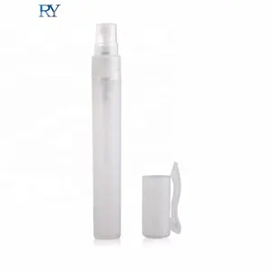 透明薄可再填充香水雾化器小瓶样品玻璃瓶带塑料喷雾泵迷你测试瓶