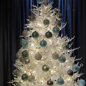 Longstar – arbre de noël artificiel floqué avec 2023 lumières Led, nouveau Design, Style <span class=keywords><strong>sapin</strong></span> 750, blanc pur, pointes d'injection PE - Product Image 5