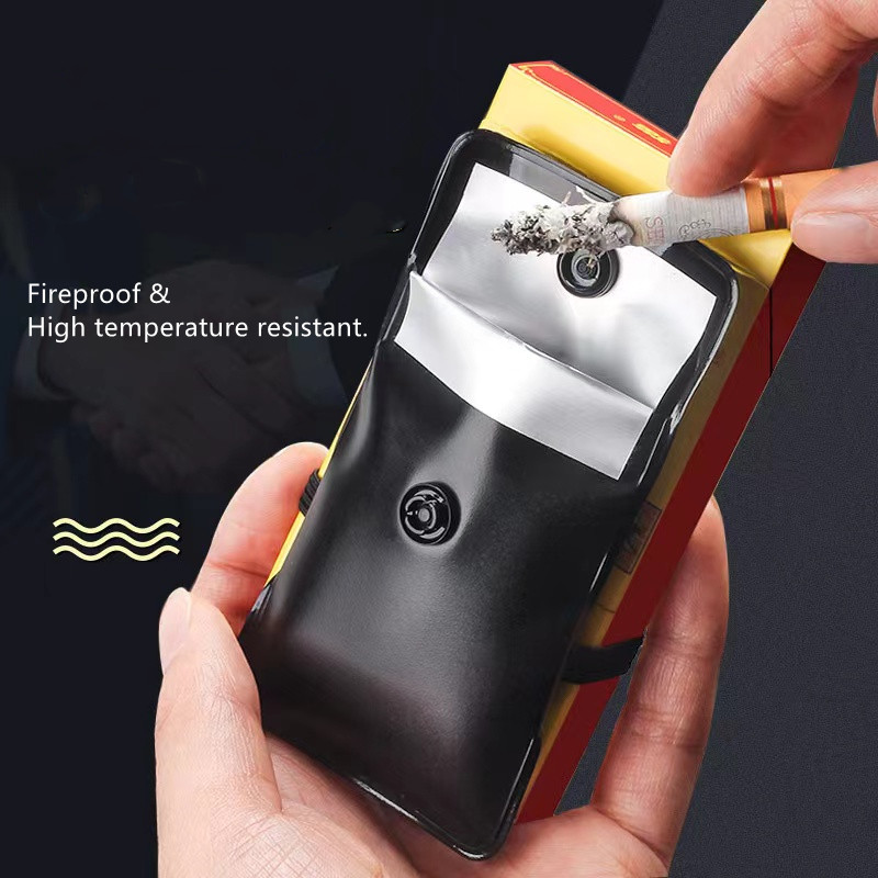 ash free cigarette holder KQJQS Car Ashtray Portable Ashtray No-Drop Artifact Lazy Smoke for Smoking While Driving A wonderful gift for your family members and boyfriends who like smoking Pocket Ashtray Pouch - Portable,