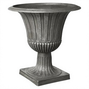 Urne de jardin classique avec base carrée, pot de fleurs sculpté à la main pour l'extérieur, décoration de plantes vertes, urne de jardin en aluminium - Product Image 1