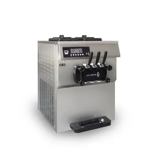 Pump Feed Hopper Agitator Met Hoge Capaciteit 3 Smaak Commerciële Soft Serve Ijs Maken Bevroren Yoghurt Softijs Machine