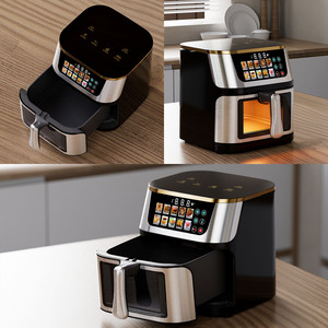 Hình ảnh 4.5L 6L 8L 10L 12L người tiêu dùng báo cáo giá nóng tốt nhất mà không cần dầu như được xem như Nồi chiên không khí đỉnh bạc không dầu - Product Image 6