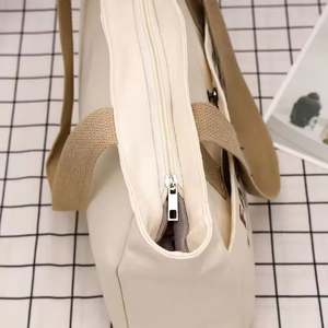 Wholesale <b>Black</b> Multi-Pocket Shoulder Custom Logo Durable Grocery <b>Bag</b> Shopping <b>Tote</b> <b>Bag</b> Bulk Blank Cotton <b>Canvas</b> <b>Tote</b> <b>Bag</b> - Product Image 3