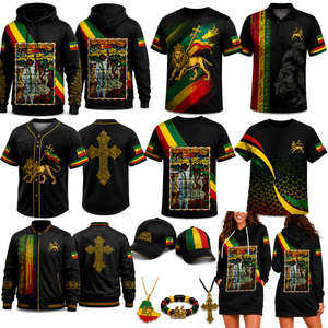 T-shirt de luxe style <span class=keywords><strong>Rasta</strong></span> éthiopien, vêtement streetwear avec motif lion noir et or, idéal pour les festivals - Product Image 5