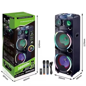 Td12p8 âm thanh loa chuyên nghiệp có thể sạc lại Loa ngoài trời Xách Tay Karaoke Boombox - Product Image 3