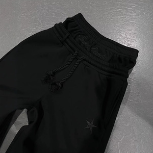 Pantalones Deportivos Unisex al por Mayor, de Cintura Alta, con Logotipo Bordado, Cómodos, de Peso Medio, Tejidos, con Cierre de Cordón, Pierna Ancha, Corte Holgado - Product Image 6