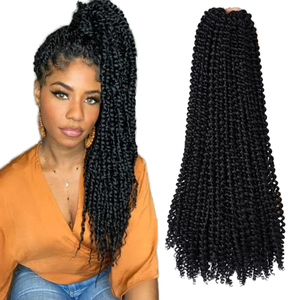 Diosa mujer trenzas de ganchillo de imitación agua ondulado extensiones de trenzado Passion Twist Wave Gypsy Locs fibra de alta temperatura - Product Image 1
