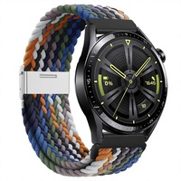 Bracelet de montre en nylon tressé avec fermoir à pression, compatible avec les montres GT 3/4/5/6 Pro 20/22 mm