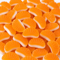 Bonbons gélifiés acidulés en gros, saveur orange douce, bonbons gélifiés pour enfants en forme de dessin animé
