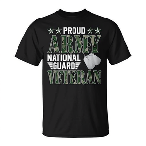 Camiseta de Veterano de la Guardia Nacional del Ejército, Diseño de Camuflaje, Unisex, Adulto, Manga Corta, Cuello Redondo, Impresión Digital - Product Image 3