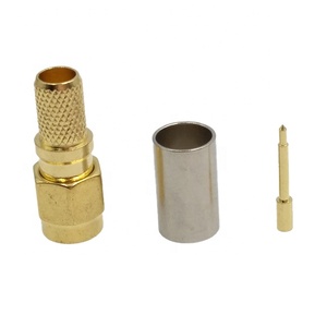 Hot Sale High Quality Sma <b>Plug</b> Connector Crimp SMA Male Connector Brass <b>Adapter</b> ROHS Inner Male for Plastic 50 Ohm - Product Image 2