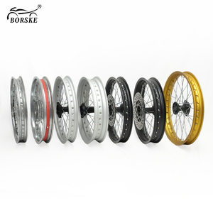 Ruedas de motocicleta, juegos de ruedas de aleación Supermoto, juego de llantas de <span class=keywords><strong>radios</strong></span> de motocicleta 6063 de aleación de aluminio de repuesto - Product Image 1