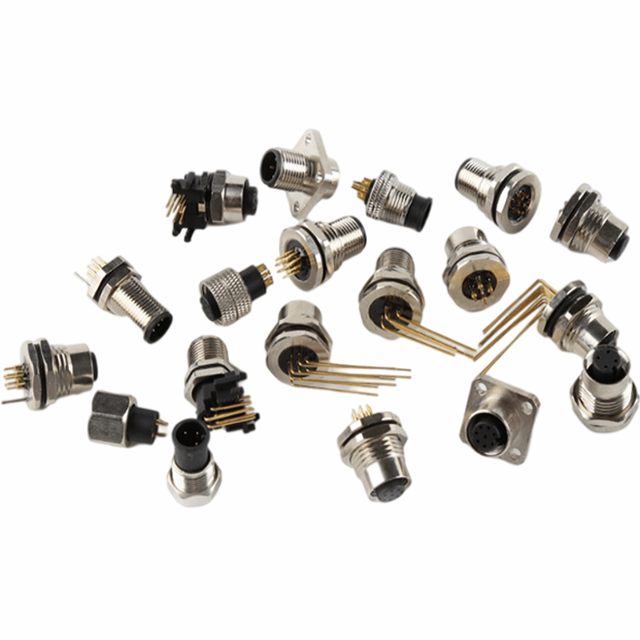 Factory Direct Sale Industrial Electrical Male Female Connector Circular Black Ip67 Waterproof Industrial Connector