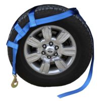 Sangles d'arrimage robustes pour pneus avec crochets pivotants et blocs en caoutchouc, sangle antidérapante pour roues de voiture, remorque, camion, transport