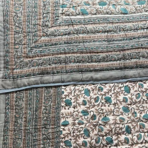 Couverture Kantha de qualité supérieure, faite à la main, 100% coton pur, couverture Kantha biologique, couverture Kantha réversible biologique pour l'hiver - Product Image 1