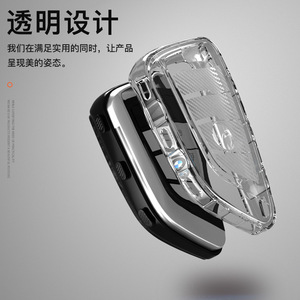 Étui souple transparent en TPU pour clé de voiture <span class=keywords><strong>BMW</strong></span>, support de clé à lame, accessoire de portefeuille pour livraison directe - Product Image 3