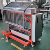 Four à poulet rotatif en acier inoxydable, gril à poulet au charbon de bois rotatif pour restaurant