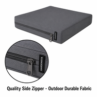 Coussin matelassé personnalisable multicolore et multi-tailles avec housse imperméable et amovible lavable pour banc extérieur, patio, jardin