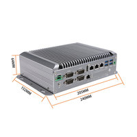 PC Industrial EVUC I5 8/10th I7 8th con 4 Puertos LAN, 4 Puertos COM RS485, Alimentación Amplia de 9-36V, Sin Ventilador, Robusto, para Control de Tráfico Inteligente