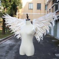 Ailes d'ange en plumes de dinde bleues, roses, noires et blanches, grandes et volumineuses, pour adultes, pour la décoration économique, les photos, les travaux manuels de Noël, les fêtes de carnaval