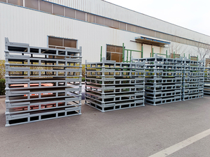 Palette en acier galvanisé de style européen CASE CAETER, robuste, à face unique, pour entrepôt frigorifique, utilisation avec chariot élévateur, empilable - Product Image 5